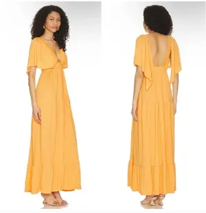 Free People Beach La La Maxi in Bird Of Yellow Womens Small thumbnail 2