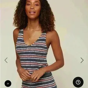 O'Neill | NWT Women's Blue Pink White Montauk Surf Stripe Flowy Sweater‎ Tank, M thumbnail 2