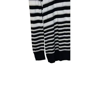 White House Black Market Women's Sweater‎ Snap Button Sparkle Striped Sz. Medium thumbnail 9