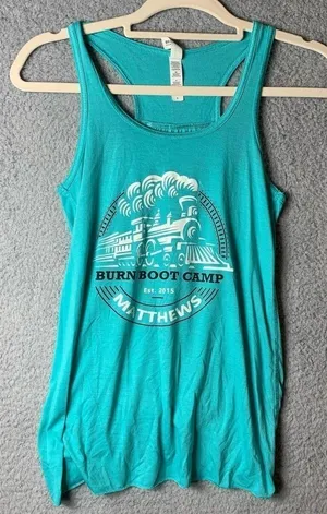 Burn Bootcamp Tank Womens S Small Green Matthews‎ Est. 2015 Workout Gym Exercise thumbnail 1
