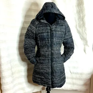 The North Face Womens Gotham Jacket Hooded TNF Black Donegal Print. Size SP. thumbnail 3