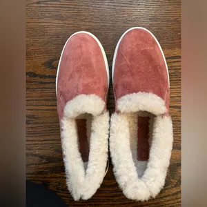 M. Gemi The Luciana Cerchio Shearling Slip On Sneaker Pink Mauve thumbnail 3