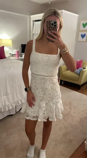 White mini dress thumbnail 1
