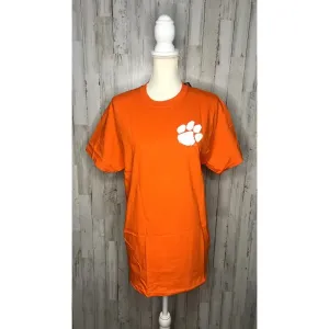Hanes NWT Clemson University Orange Neon Palmetto Trees Short Sleeve Unisex T-Shirt‎ thumbnail 4