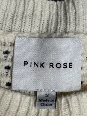 Pink Rose Women's Short Sleeve Crew Neck Cropped Sweater Size S thumbnail 7