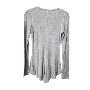 STILLWATER Ribbed Henley Romper Light Gray‎ Small Gray thumbnail 4