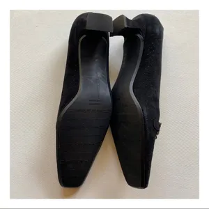 COPY - Stuart Weitzman Perforated Suede Kitten Heels thumbnail 10