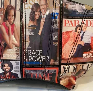 Michelle Obama Barack Obama Glossy Magazine Cover Satchel Purse Bag President thumbnail 3