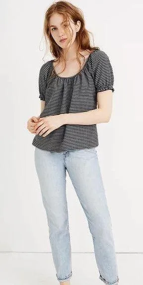 TEXTURE & THREAD PEASANT TOP Medium New thumbnail 1