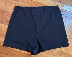 a new day Women's High Rise Tailored Black Shorts thumbnail 1