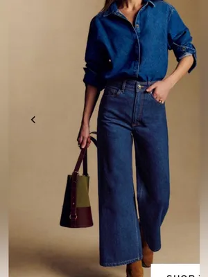 Sézane Blue Denim Cropped Ankle Jeans thumbnail 7