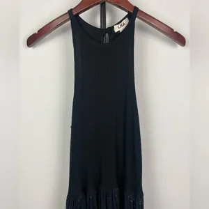 LNA Heathered Black Ribbed Halter Casual Fit &‎ Flare Dress thumbnail 4