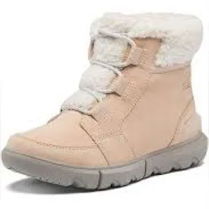 Explorer next carnival waterproof boots cream suede lace up boots womens size 10 thumbnail 1