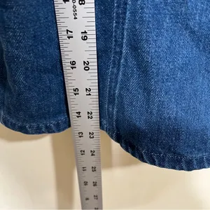 Thalia Top in True Blue Wash Amanda Uprichard size medium buckle denim blouse thumbnail 3