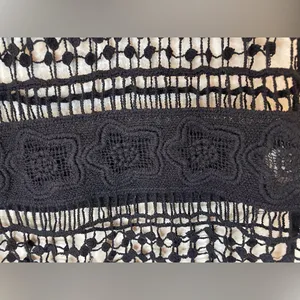 Elegant Women’s Y2K Black Crochet Top Size‎ S/M thumbnail 3