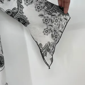 Vintage Black White Paisley Print 3/4 Bell‎ Sleeve Size M Y2K Whimsigoth Fairy thumbnail 3
