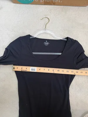 PUMIEY Black Scoop Neck Long Sleeve Bodysuit Smoke Cloud Collection Size Medium thumbnail 5