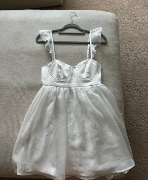White Mini Dress Size M thumbnail 2