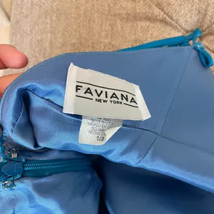 Faviana Blue formal maxi dress thumbnail 5