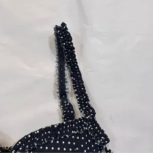 Tory Burch Polka Dot Underwire Bikini Swim Top Navy Blue‎ Size XS thumbnail 5