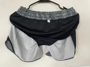 Lululemon Hotty Hot Low Rise Short 4" Dimensional Icing Blue Multi Black Size8 thumbnail 9