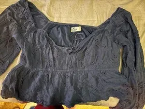 Blue Crop Top thumbnail 1