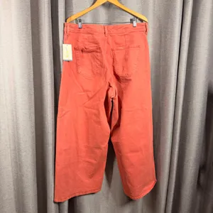 Universal Threads High Rise Sailor Wide Leg Pants Coral‎ Orange Sz 17 Regular NWT thumbnail 3