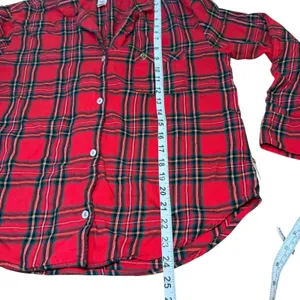 Victoria's Secret Red Plaid Pajama Set Sleepwear Women's Size‎ S thumbnail 8