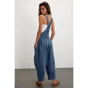 Free People We The Free Felix Tapered Overalls Blue Size XS NWOT $148 retail thumbnail 5