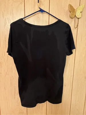 Nike Women's Black Tee with White Air Logo thumbnail 3