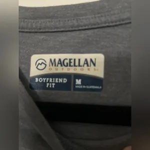 Magellan Outdoors Boyfriend Fit Long Sleeve‎ Shirt Size M Gray thumbnail 4