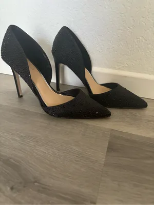 Jewel Badgley Mischka Black Crystal Pumps thumbnail 3