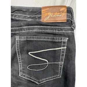 Seven For All Mankind Charcoal Bootcut Jeans Women's 14 White Stitching EUC thumbnail 8