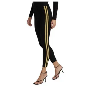L'agence Margot Gold Stripe Skinny Jeans 27 Black Denim Pants thumbnail 13