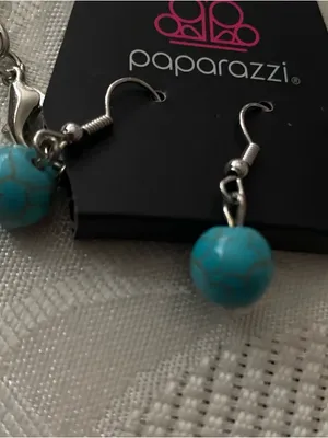 Paparazzi Necklace & Earrings Set Home Sweet Homestead Oblong Turquoise Pendant thumbnail 10