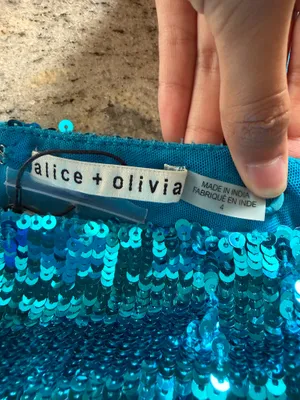 Blue sequin Alice + olivia dress  thumbnail 3