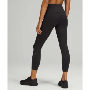 Lululemon Sz 2 Base Pace High-Rise Running Tight 25" In Black Nulux‎ W5DKHS thumbnail 2