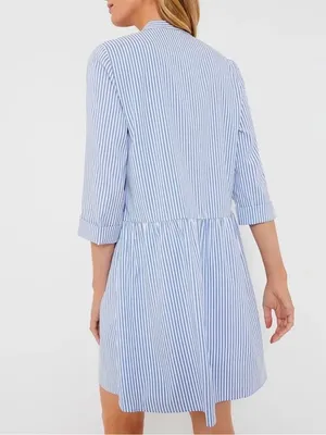 Tuckernuck Royal Dress 3/4 Sleeves Tiered Button Down Shirt Dress Size Medium thumbnail 4