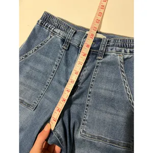 Vervet High Rise Wide Leg Jeans Size 25 Blue Stretch Denim Patch Pocket thumbnail 6