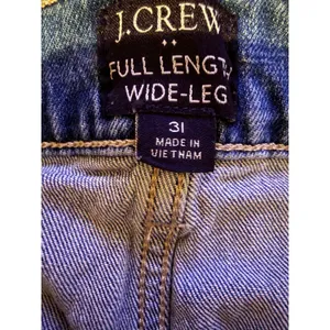 J.Crew Full Length Wide-Leg Jeans Womens 31 Blue‎ Patch Pocket High Rise Denim thumbnail 4