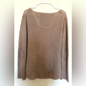 Good Rider Cashemere Tan Sweater Women’s | Embroidered Details Sz‎ Medium thumbnail 3