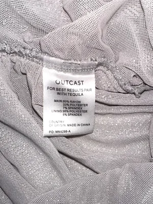 NWT Outcast Labyrinth Silver Strapless Ruched Metallic Mini Dress XS thumbnail 5