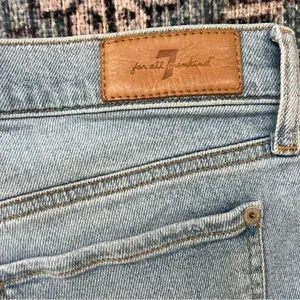 7 For All Mankind Josefina Skinny Boyfriend Distressed Jeans Light Wash Size 29 thumbnail 9