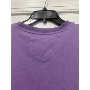 Women Purple Oversized Sweatshirt Dress Solid Long Sleeve Crewneck Size Medium thumbnail 4