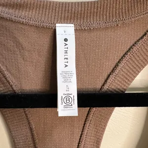 Athleta Momentum Seamless Tank Brown Metallic‎ Shimmer Racerback 466455 XL NEW thumbnail 3