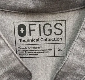 FIGS WXXSW1003 Graphite “Rafaela” Oversized Scrub Top Size XL thumbnail 13