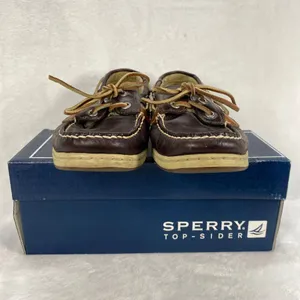 Sperry Top-Sider Leather Boat Shoes Mesh Detail Brown Tan Comfort Loafers‎ 7.5M thumbnail 3