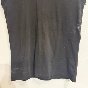 Zara Black Cap Sleeve Muscle Tee Top Sz M thumbnail 4