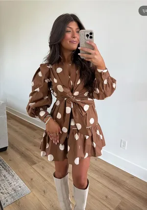 Shop The Muse dress Brown thumbnail 1