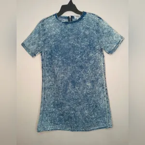 Ali & Kris Acid Wash Denim T-Shirt Dress Size‎ Large thumbnail 2